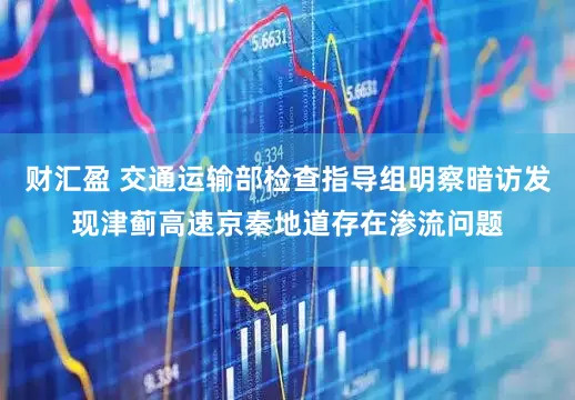 财汇盈 交通运输部检查指导组明察暗访发现津蓟高速京秦地道存在渗流问题
